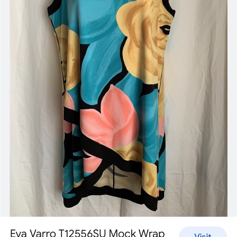 Eva Varro stretch pants dress. Vibrant colors, trendy look. Excellent condition. - Picture 5 of 6